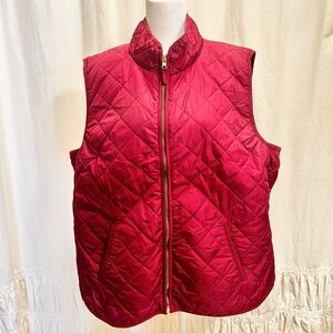 Old Navy Women's Quilted Burgundy Vest